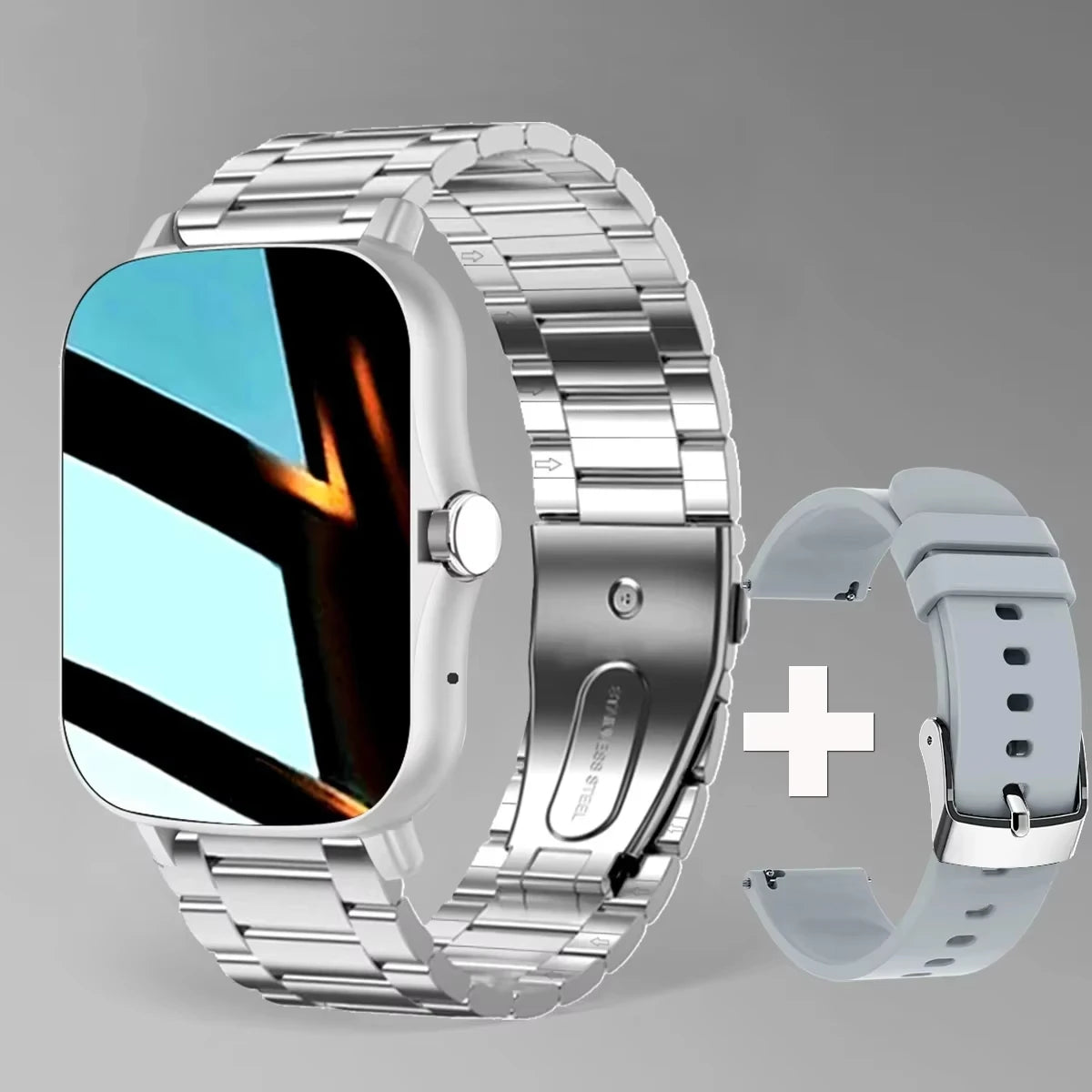 LAXASFIT 2025 nuevo reloj inteligente para hombres y mujeres regalo pantalla completamente táctil reloj deportivo Fitness Bluetooth llamada reloj inteligente Digital