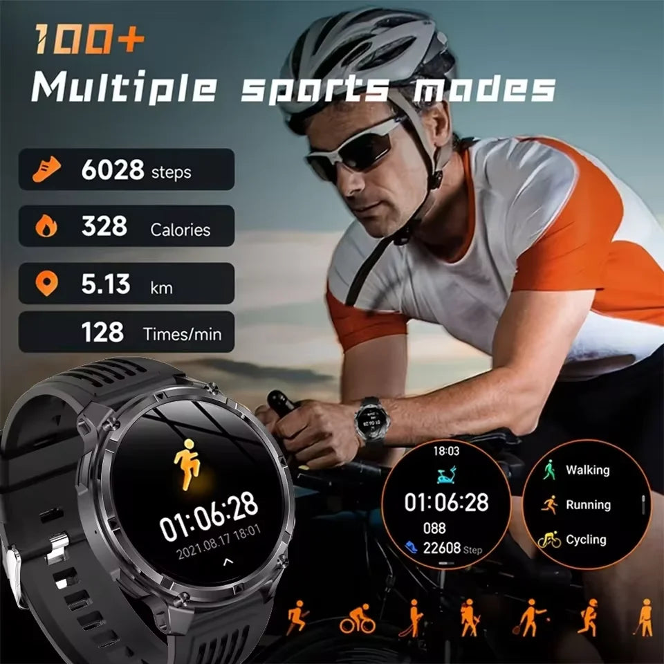 Nuevo Reloj Inteligente T-Rex3 Pro 2026 con Batería de 1100 mAh, GPS, Resistente al Agua 5ATM, Rastreador Deportivo, Brújula, para Actividades al Aire Libre, Estilo Militar