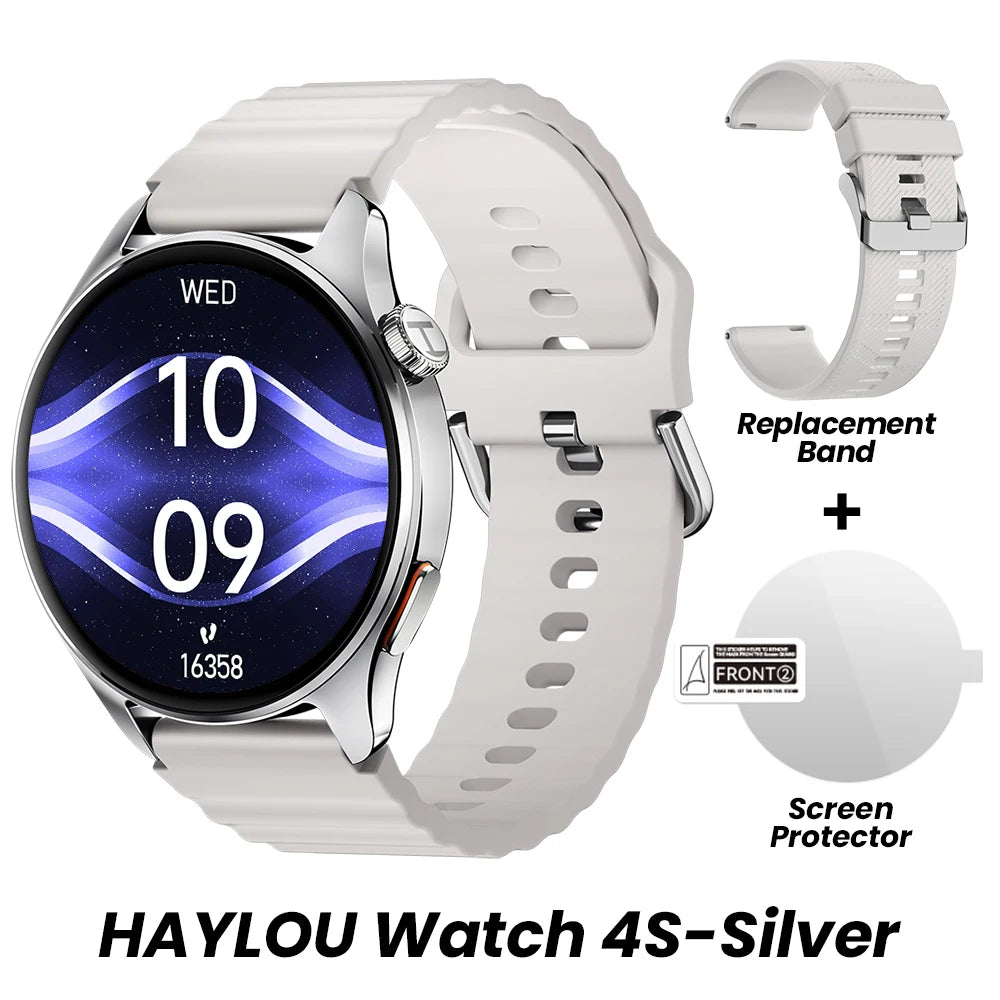 Reloj Inteligente HAYLOU Watch 4S con GPS, Pantalla AMOLED HD de 1.43”, 5 Posicionamientos GPS por Satélite, Más de 120 Modos de Entrenamiento, Reloj Deportivo Inteligente
