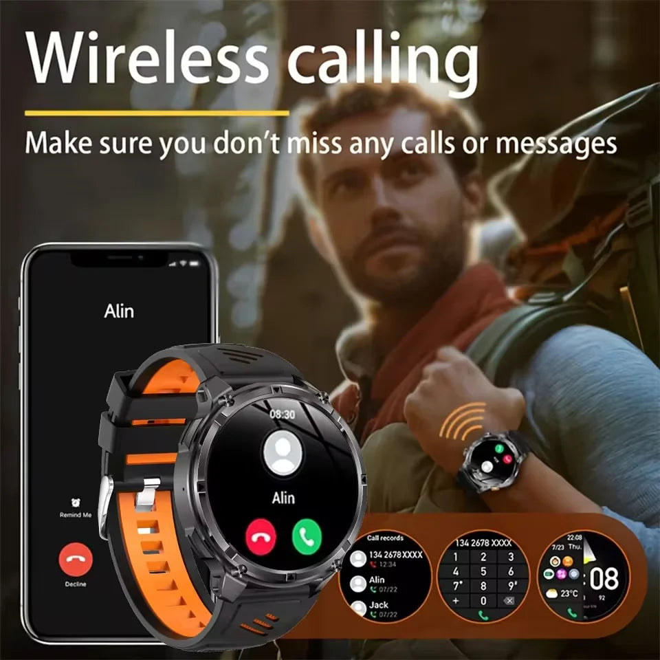 Nuevo Reloj Inteligente T-Rex3 Pro 2026 con Batería de 1100 mAh, GPS, Resistente al Agua 5ATM, Rastreador Deportivo, Brújula, para Actividades al Aire Libre, Estilo Militar