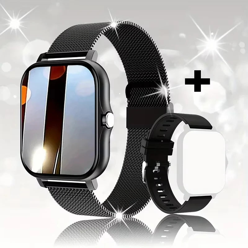 LAXASFIT 2025 nuevo reloj inteligente para hombres y mujeres regalo pantalla completamente táctil reloj deportivo Fitness Bluetooth llamada reloj inteligente Digital