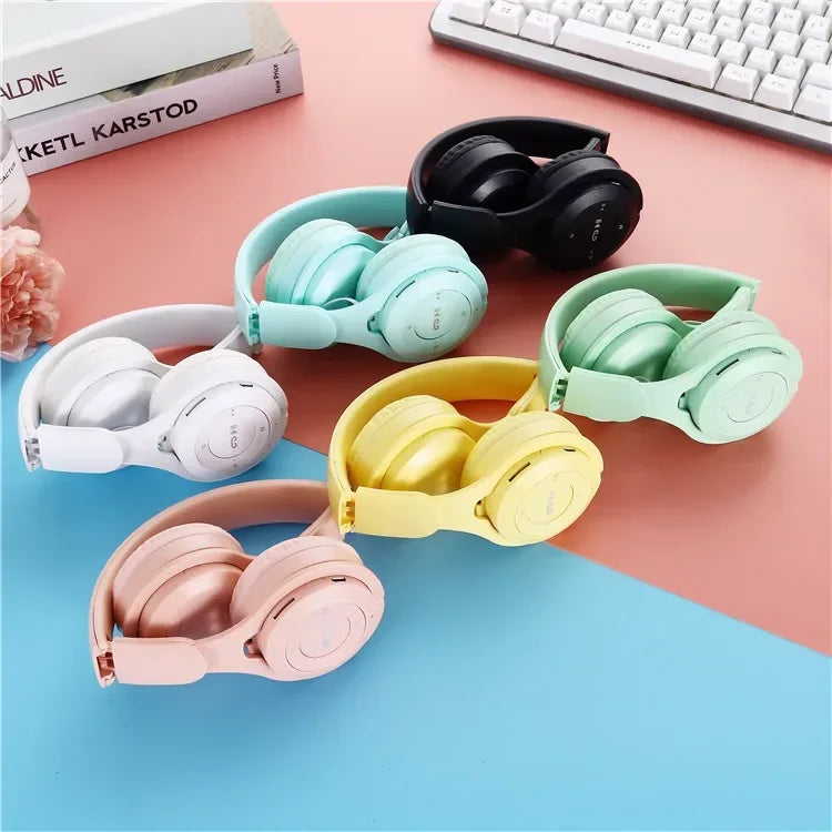 Auriculares Bluetooth de Alta Fidelidad, Inalámbricos, Sobre la Oreja, con Micrófono, Reducción de Ruido, Cómodos para Viajes y Uso en el Hogar