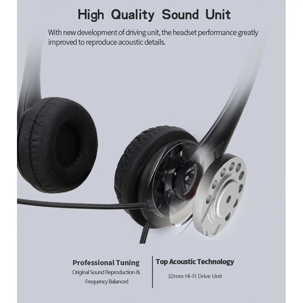Auriculares de ordenador USB de 3,5mm con micrófono con cancelación de ruido, red de chat, enseñanza, videoconferencia, auriculares estéreo con cable