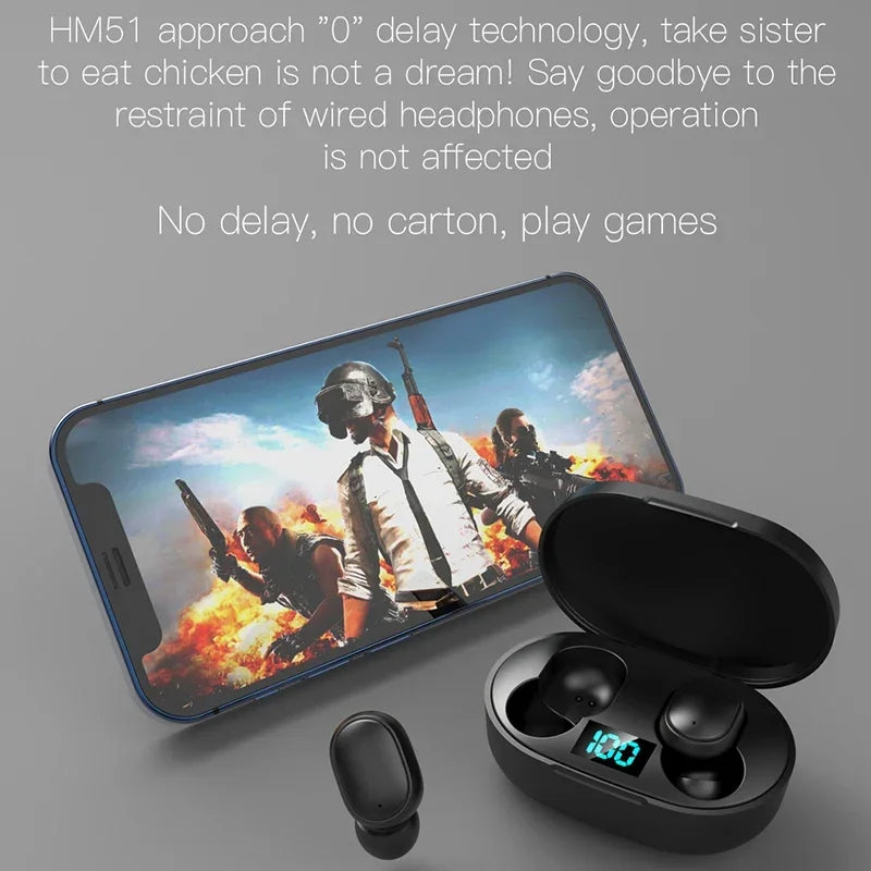 Auriculares Bluetooth TWS E6S Fone, auriculares inalámbricos con Bluetooth, auriculares con cancelación de ruido y micrófono para Huawei Xiaomi