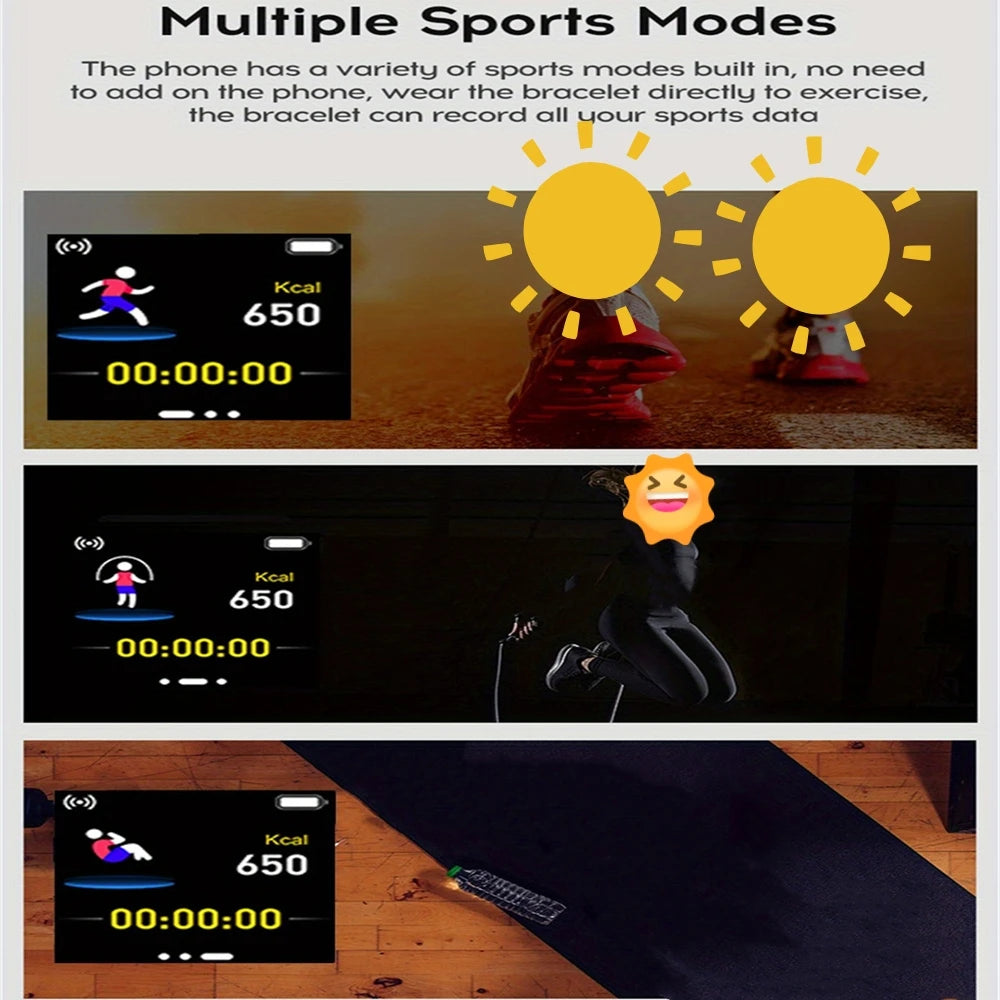 Reloj inteligente para mujeres y hombres, reloj de pulsera con Bluetooth, reproductor de teléfono conectado, música, Fitness, pulsera deportiva, Monitor de sueño, relojes digitales