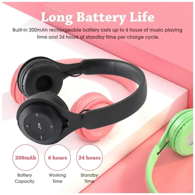 Auriculares Bluetooth de Alta Fidelidad, Inalámbricos, Sobre la Oreja, con Micrófono, Reducción de Ruido, Cómodos para Viajes y Uso en el Hogar