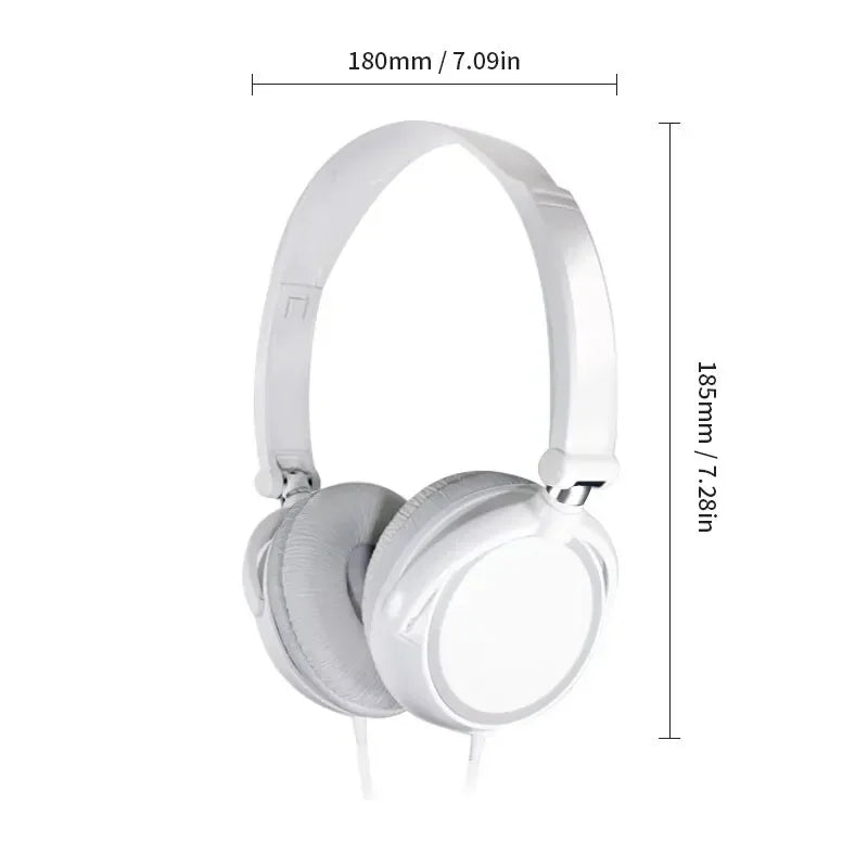 Auriculares con cable estéreo de graves de 3,5mm plegables con micrófono auriculares ajustables adecuados para Pc Mp3 auriculares accesorios de juego