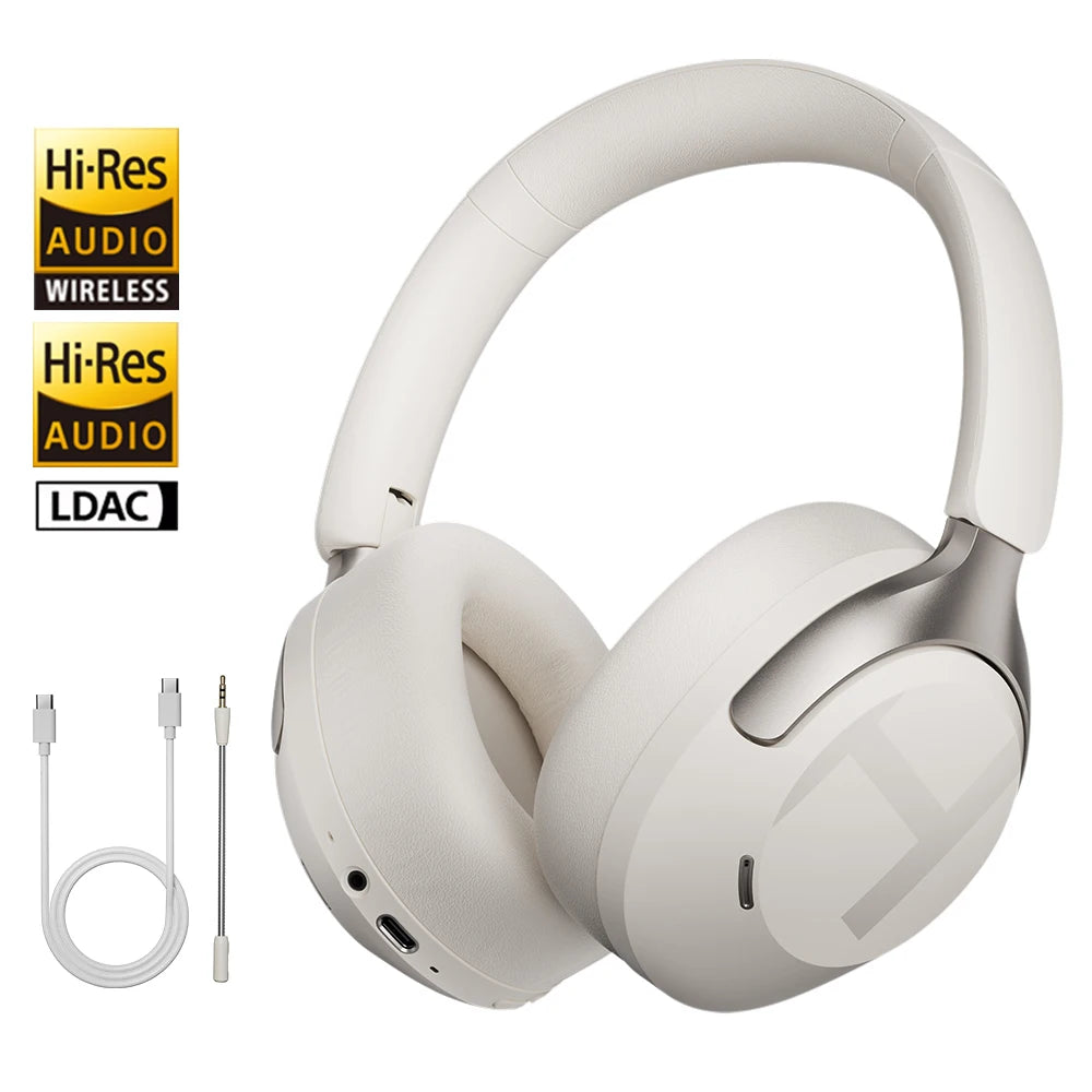 Auriculares Inalámbricos HAYLOU S40 ANC con Cancelación de Ruido de 50dB, Audio Espacial 3D de Alta Resolución, con LDAC Bluetooth 6.0, Auriculares Over-Ear