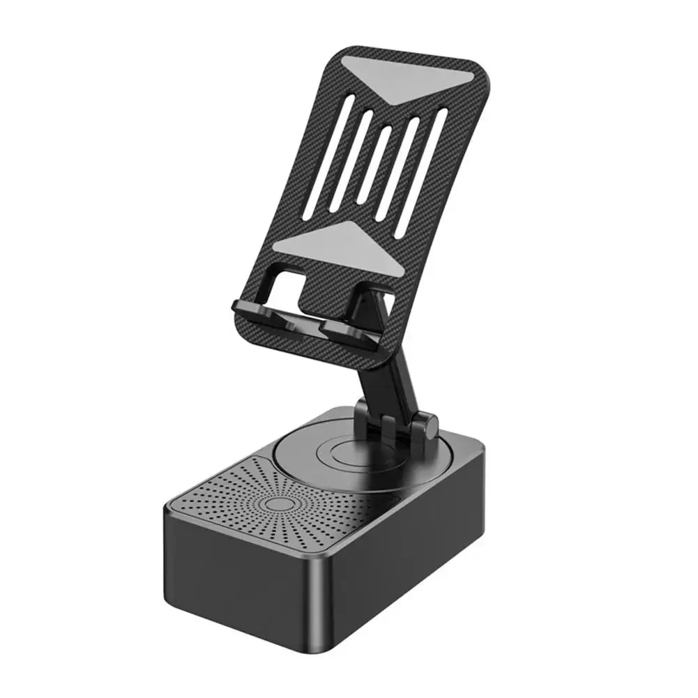 Altavoz Bluetooth 3 en 1, Banco de energía para teléfono, altavoz inalámbrico plegable, soporte para teléfono con almohadillas antideslizantes para videoconferencias en vivo