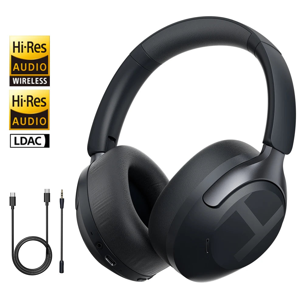 Auriculares Inalámbricos HAYLOU S40 ANC con Cancelación de Ruido de 50dB, Audio Espacial 3D de Alta Resolución, con LDAC Bluetooth 6.0, Auriculares Over-Ear