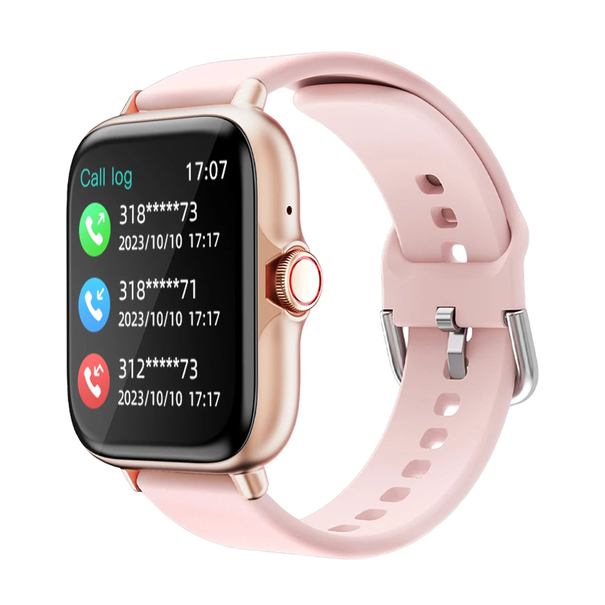 Reloj inteligente resistente al agua de 1,83 pulgadas con mensaje, respuesta a llamadas, monitoreo del sueño, podómetro deportivo, alertas de información para iPhone y Android