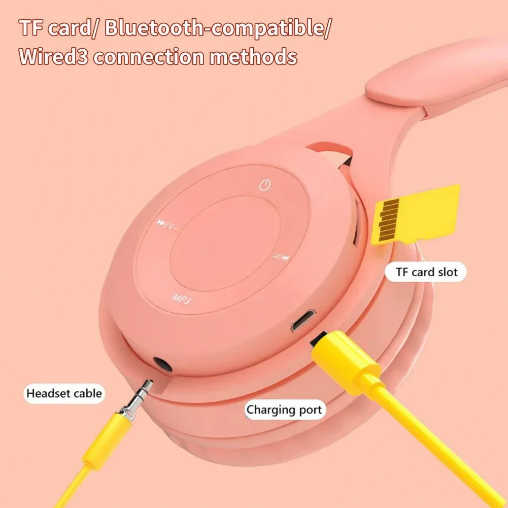 Auriculares Bluetooth de Alta Fidelidad, Inalámbricos, Sobre la Oreja, con Micrófono, Reducción de Ruido, Cómodos para Viajes y Uso en el Hogar