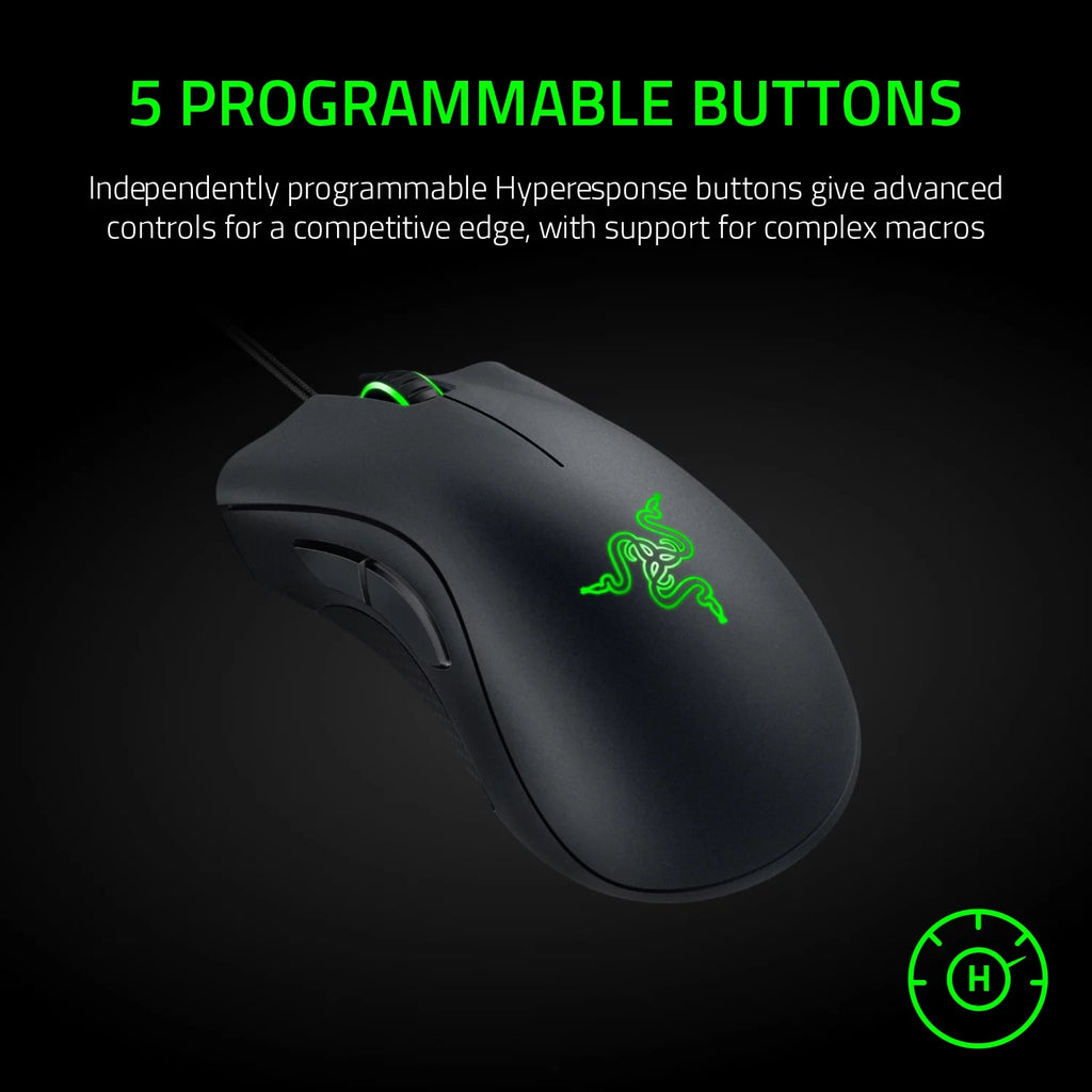 Unleash Your Gaming Potential with the DEATHADDER ESSENTIAL - Ergonomic Wired Gaming Mouse in Sleek Black