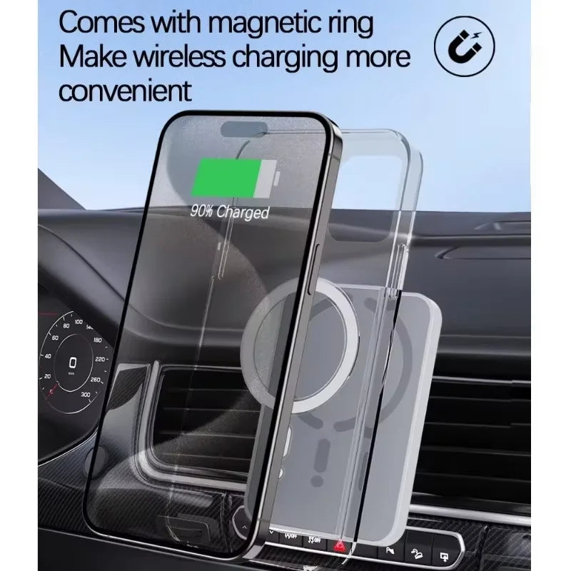 Car Air Vent Magnetic Wireless Charger Phone Holder, Fast Charging Mount Compatible with Magsafe Iphone 17/16/15/14/13/12 Pro