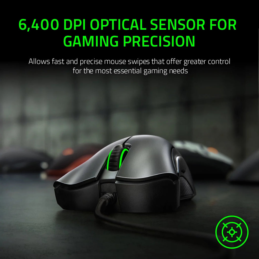 Unleash Your Gaming Potential with the DEATHADDER ESSENTIAL - Ergonomic Wired Gaming Mouse in Sleek Black
