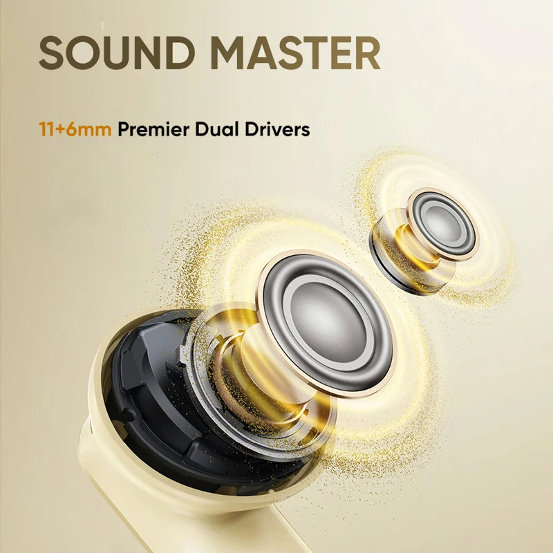 Versión Global realme Buds Air 8, Auriculares Inalámbricos con Cancelación de Ruido Ultra Profunda de 55dB, Bluetooth 5.4, LHDC 5.0, IP55