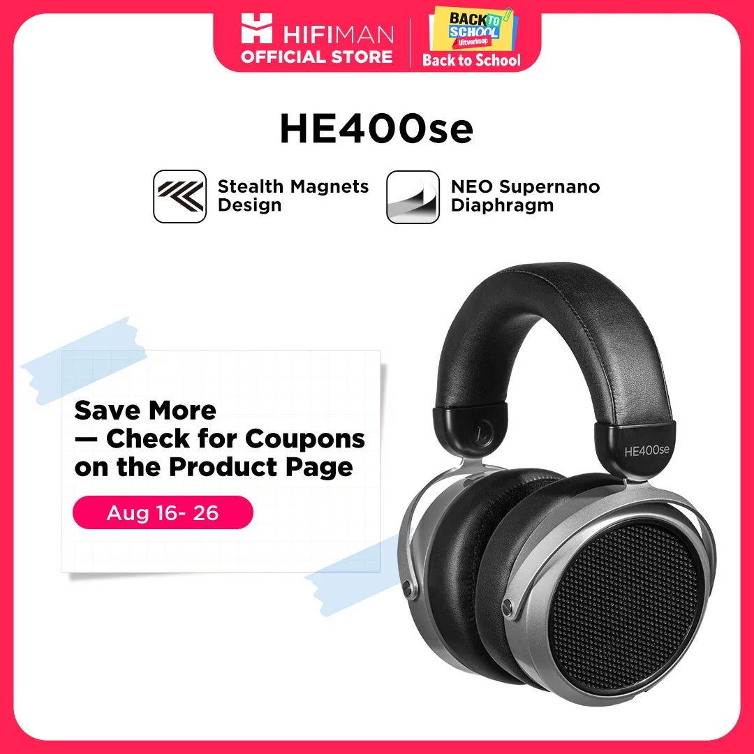 Auriculares magnéticos planos HIFIMAN HE400se con imanes sigilosos