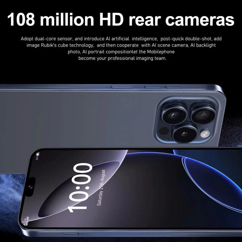 2025 nueva alta calidad para i16 Pro Max 7,3 pulgadas LCD Smartphone pantalla táctil AMOLED Panel de visualización teléfono móvil dinámico