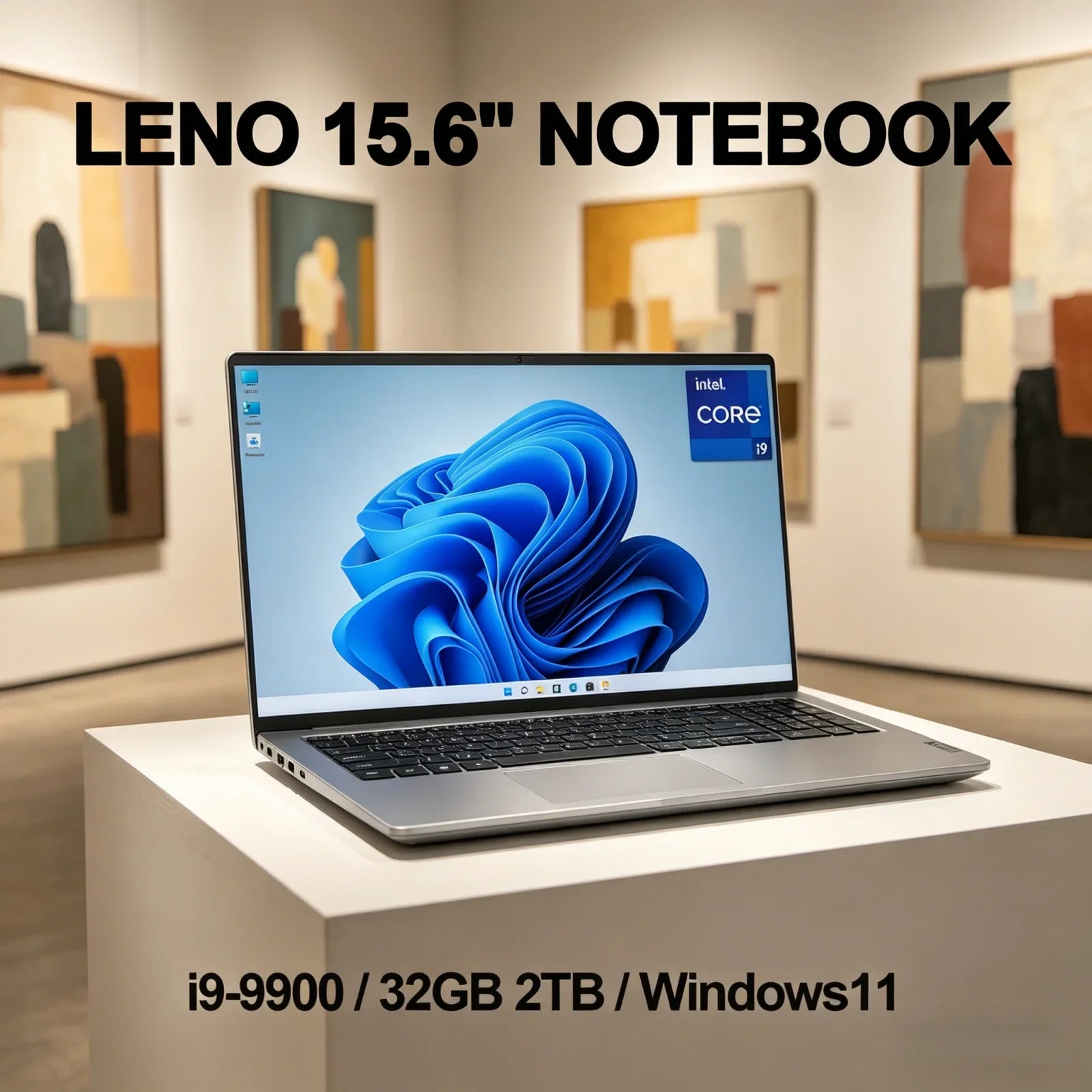 LENO HOT Ultra Slim Portátil de 15.6 Pulgadas con Windows 11, Intel Core i9 9900, 32GB, 1TB/2TB, 1920*1080 HD, para Juegos y Oficina