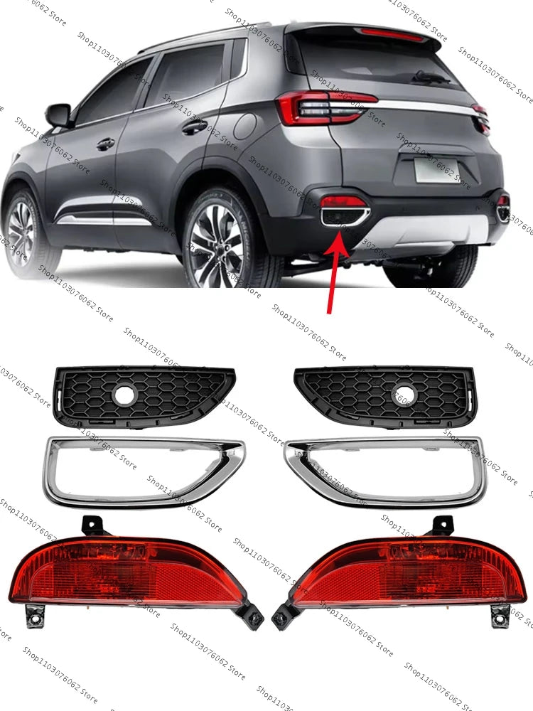 Luz antiniebla trasera para Chery Tiggo 5X, Reflector de parachoques trasero, luz de parada, luz antiniebla trasera, lámpara de freno, lámpara de advertencia