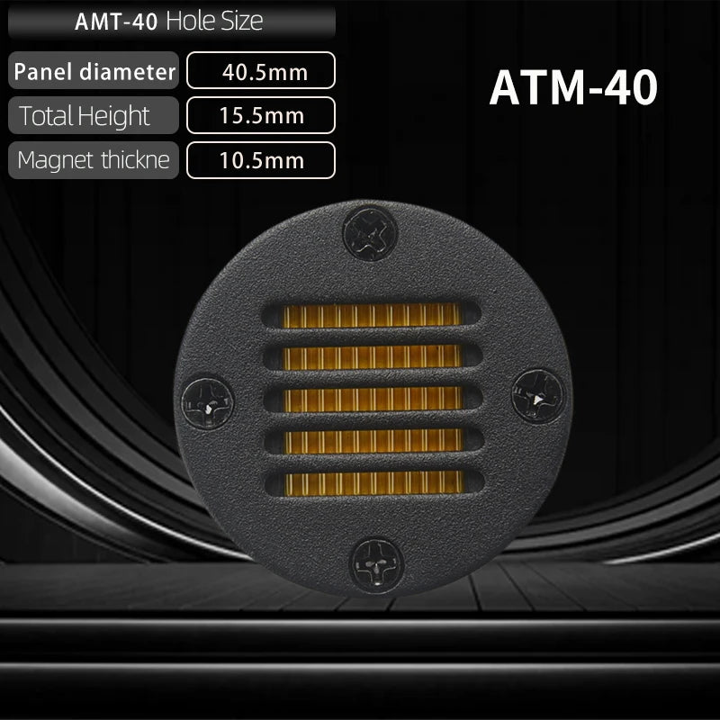 HIFIDIY LIVE Altavoz de agudos de 1.5 pulgadas con tecnología Air Motion, 4 ohmios, 30W, HIFI, tipo AMT-40 Super Belt, altavoz de alta frecuencia