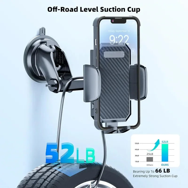 Universal Car Phone Holder: Secure Dashboard Mount for iPhone, Samsung, and More - Perfect for Hands-Free Navigation