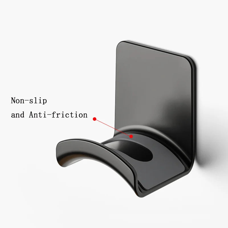 Soporte para auriculares, colgador de montaje en pared debajo del escritorio, soporte para estante de auriculares sin perforar, soporte de exhibición para auriculares