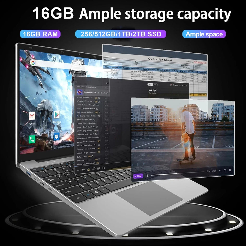 Portátil Windows 11 Pro Intel Core i9 10980HK, 16GB RAM, 1/2TB SSD, portátil para juegos, 1920*1080, computadora portátil, portátil de oficina.