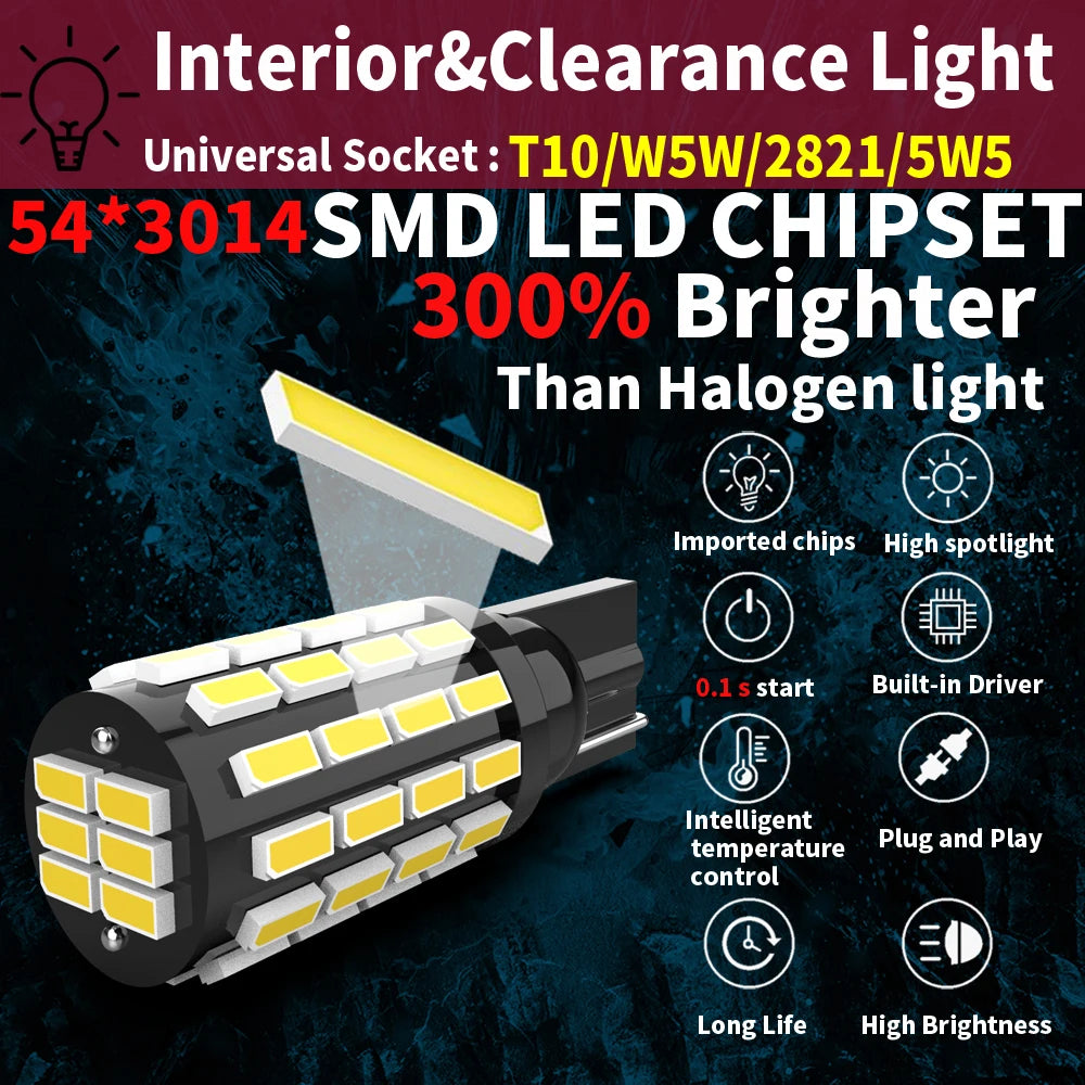 2x luz LED de liquidación W5W T10 para Peugeot 1007 107 206 207 306 307 CC SW 4007 4008 407 508 607 807 Bipper Tepee Expert Partner