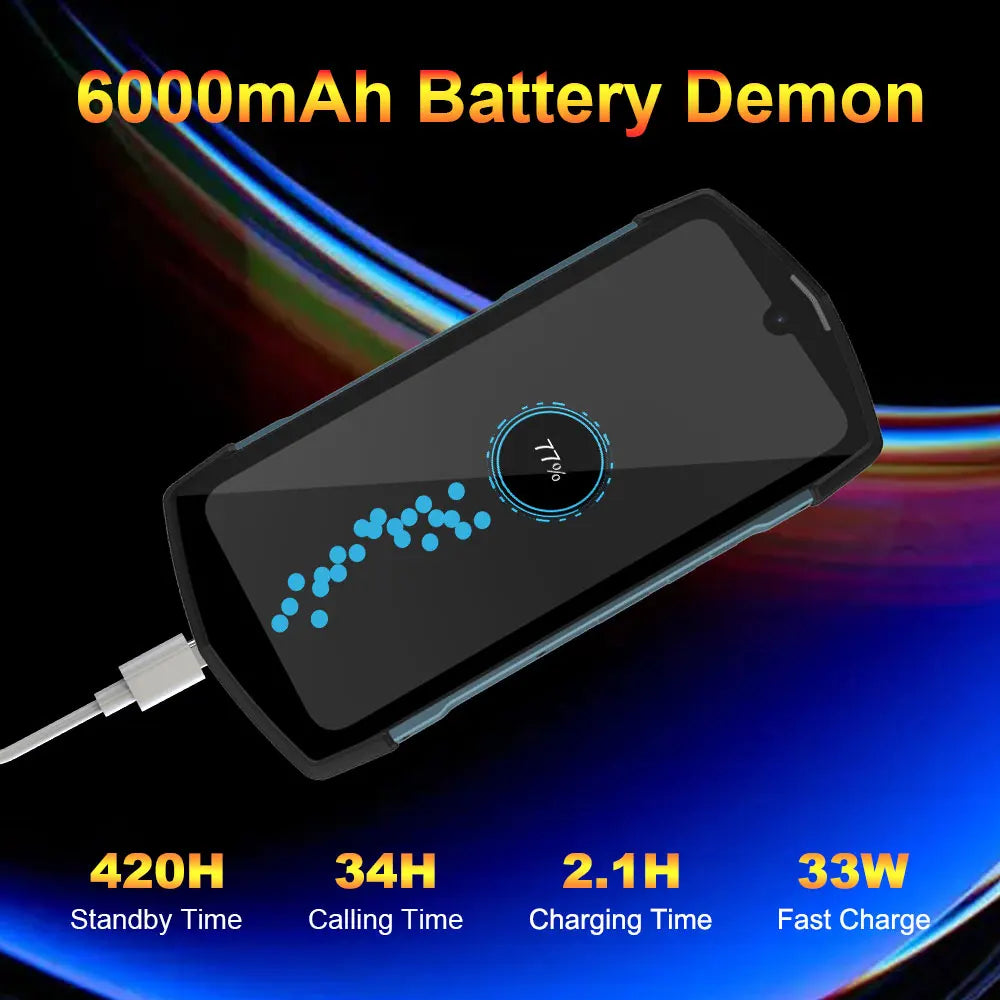 Unihertz Tick Tock Smartphone resistente 5G 128/256GB teléfono móvil 6000mAh Android teléfono de 6,5 pulgadas con pantalla Dual cámara de 48MP IP68