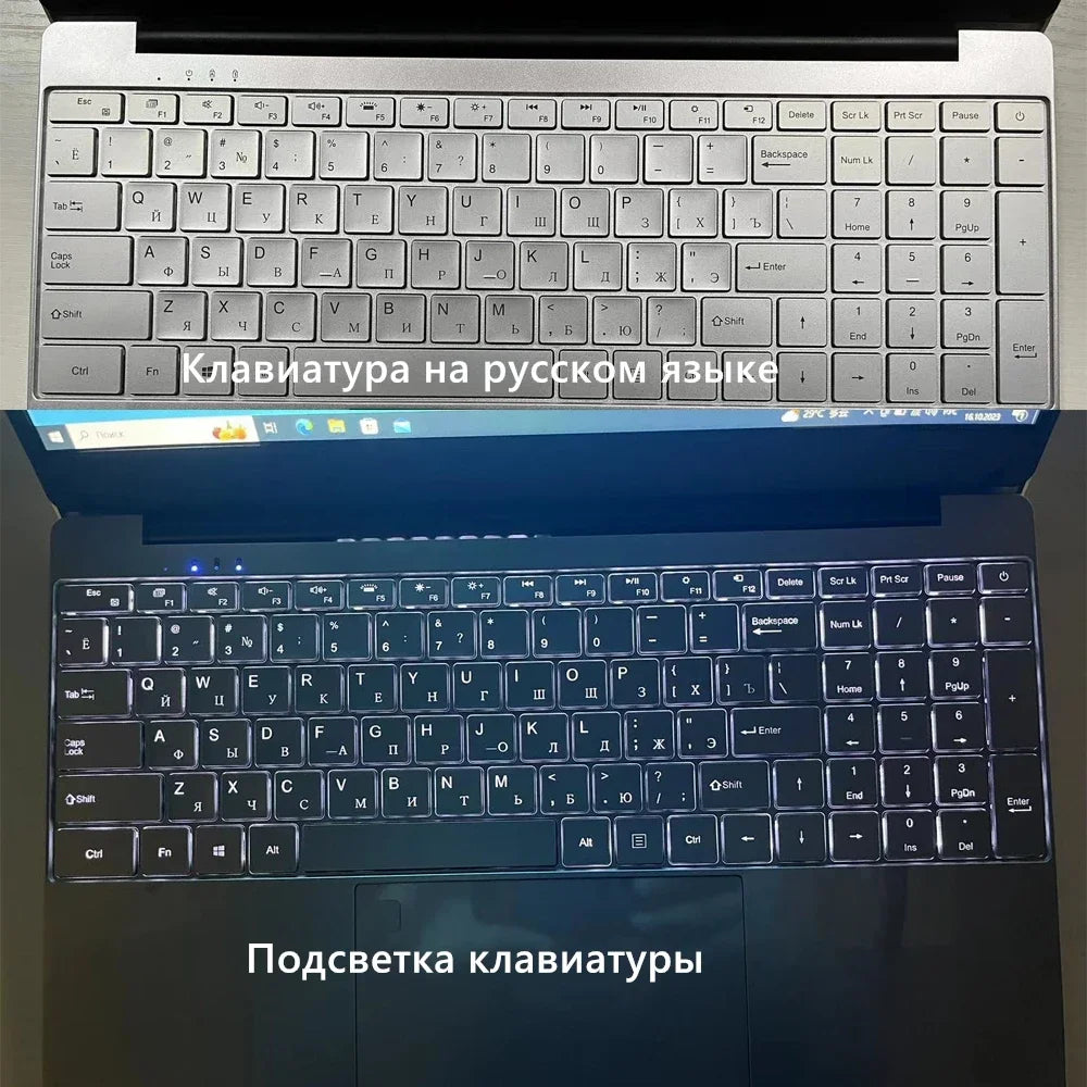 2025 portátil 15,6 pulgadas pantalla IPS 16GB RAM Intel Celeron 11th N5095 Netbook Windows 10 11 Pro Oficina Notebook Pc portátil