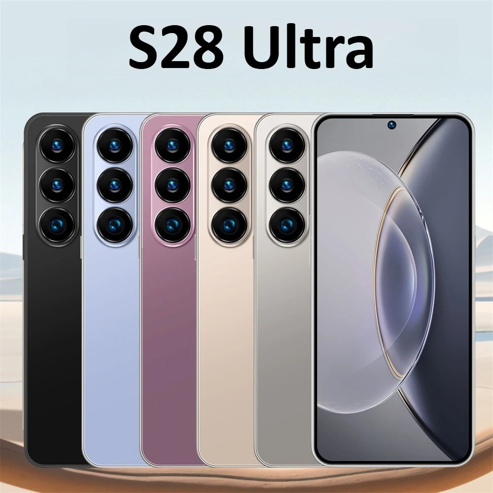 Nuevo Teléfono Celular S28 Ultra Original Actualizado, Pantalla de 7.3 Pulgadas, 4G 5G, Doble SIM, Smartphone con 7800mAh, Android 15, Versión Global