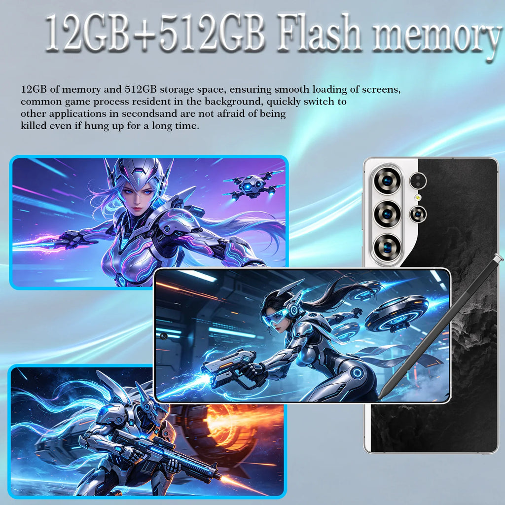 Teléfono Inteligente SURGAZE XS28 Ultra, 4G 5G Dual SIM, Sistema Android, 12GB+512GB, Versión Global, Batería de 6000mAh