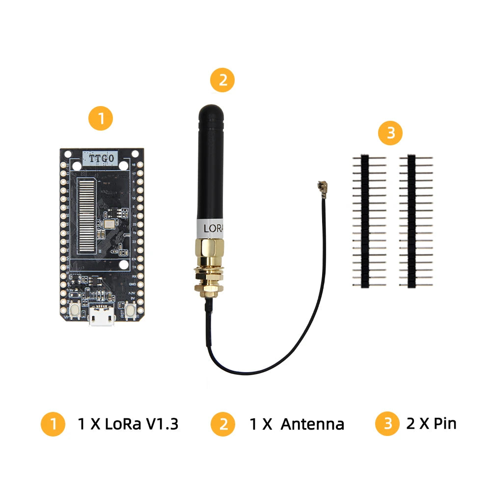 LILYGO® LoRa32 V1.3 ESP32 LoRa Placa de desarrollo SX1276 868/915Mhz WIFI Bluetooth módulo inalámbrico 0,96 pulgadas pantalla OLED Arduino