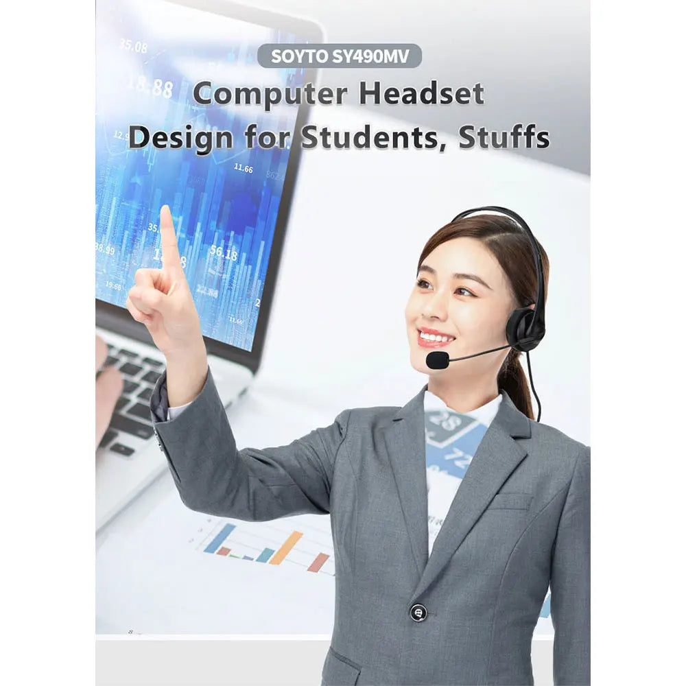 Auriculares de ordenador USB de 3,5mm con micrófono con cancelación de ruido, red de chat, enseñanza, videoconferencia, auriculares estéreo con cable