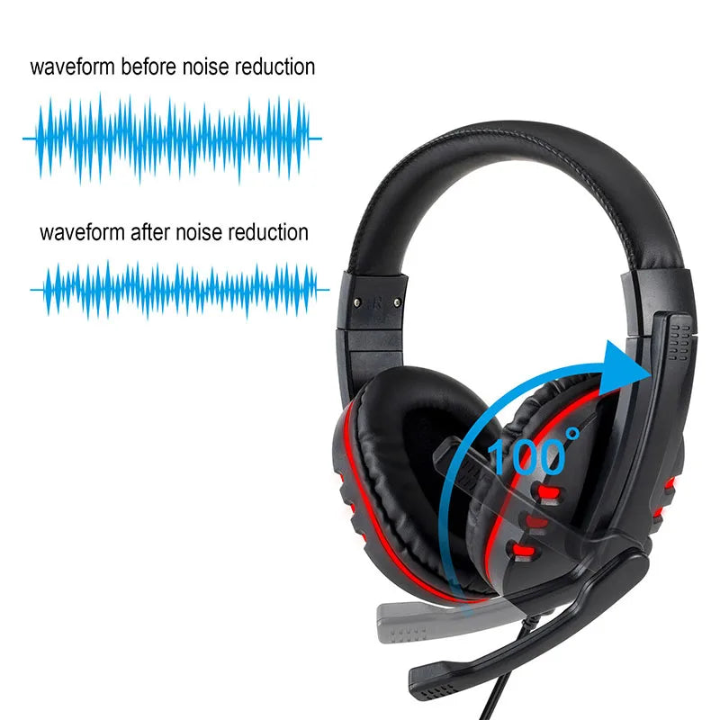 Auriculares con cable de 3,5mm para videojuegos, auriculares con micrófono para música, PS4, Play Station 4, juegos, PC, Chat, ordenador