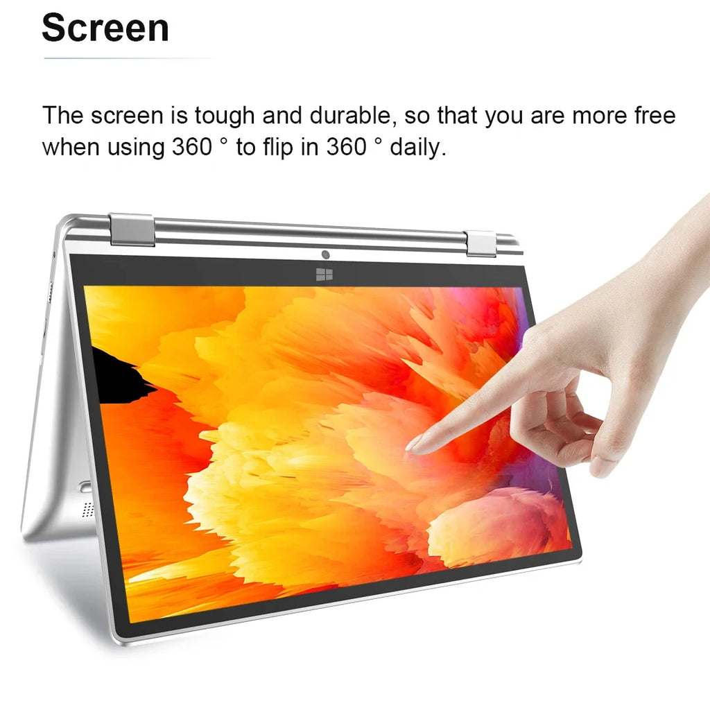 Miniordenador portátil 2 en 1 con pantalla táctil de 11.6 pulgadas, Intel N4020, 8GB, 512GB, Windows 11 Pro, Office, tableta para aprendizaje, portátil.