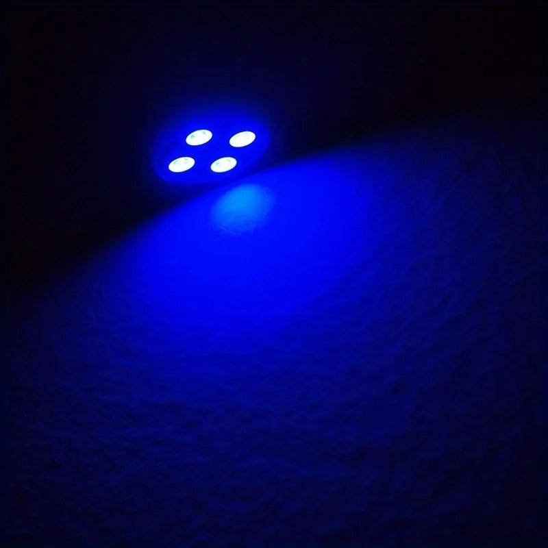 10 Uds luz de coche T10 4SMD 1210 LED cuña tablero calibre cluster bombilla hielo azul blanco verde rojo luz LED luz de lectura de coche