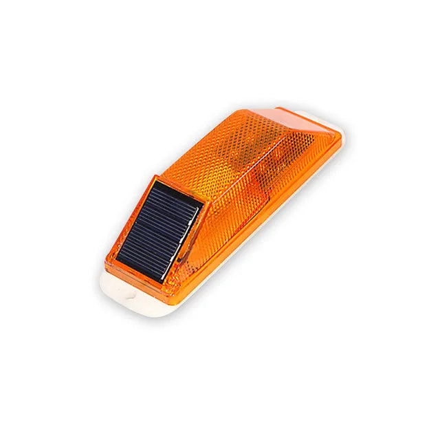 Luz solar de advertencia para coche, valla de barandilla roja y amarilla, luz estroboscópica nocturna reflectante, luz de contorno solar