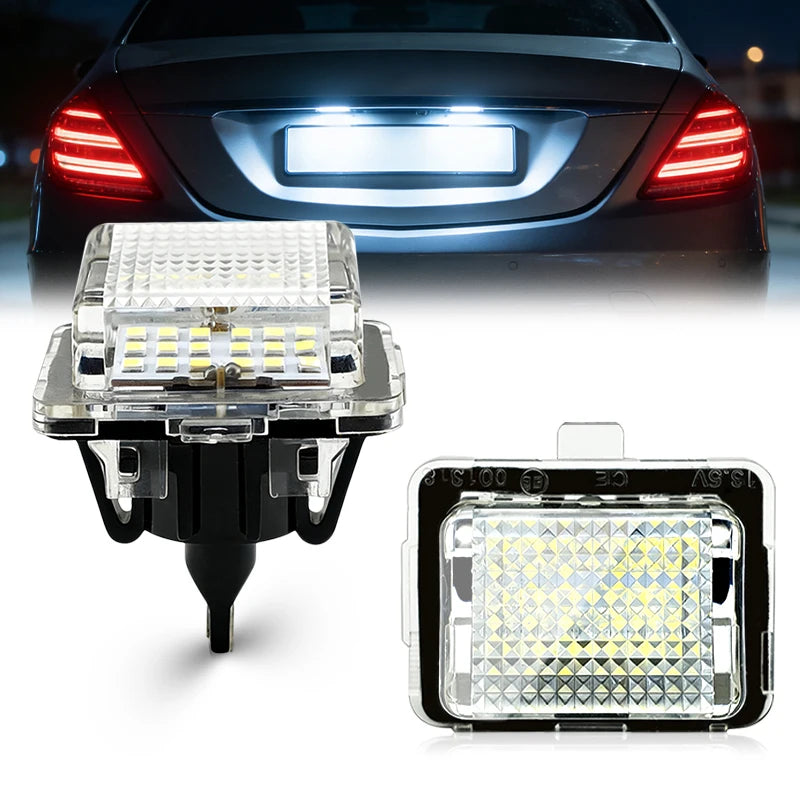 Luz LED de matrícula para Benz Clase C W205 C204 W204 S204 W221 W222 Clase E W212 C207 S212 A207, 2 uds.