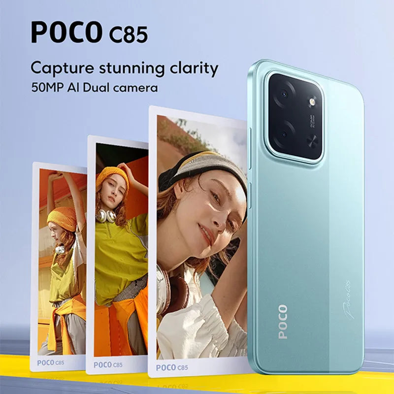 POCO C85 versión Global Smartphone 6,9 "pantalla Dot Drop batería de 6000mAh cámara de 50MP 33W Helio G81-Ultra NFC