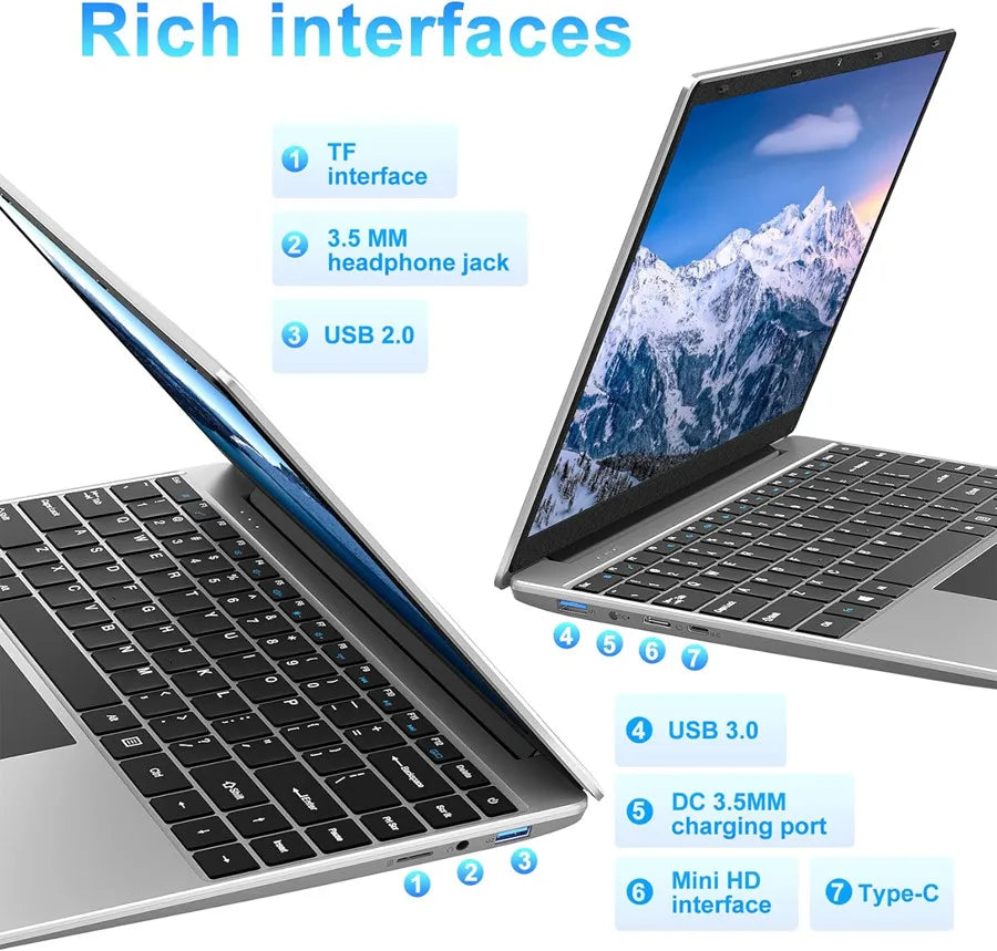 Computadora Portátil de 14 Pulgadas con Windows 10, EZbook S5, 12 GB de RAM LPDDR4, 256 GB de ROM SSD, Pantalla FHD de 1080p, CPU J4105 con Procesador Celeron de 4 Núcleos