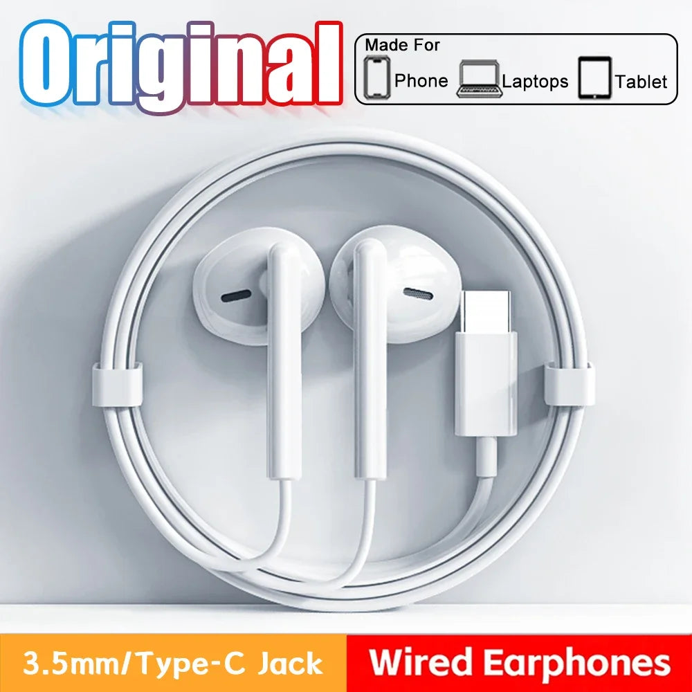 Audífonos Intrauditivos Originales Tipo C para Xiaomi 17 Pro Max 15T 14T Redmi Note 15 14 12 13 Ultra Poco X7 F7 Pro, Auriculares con Cable