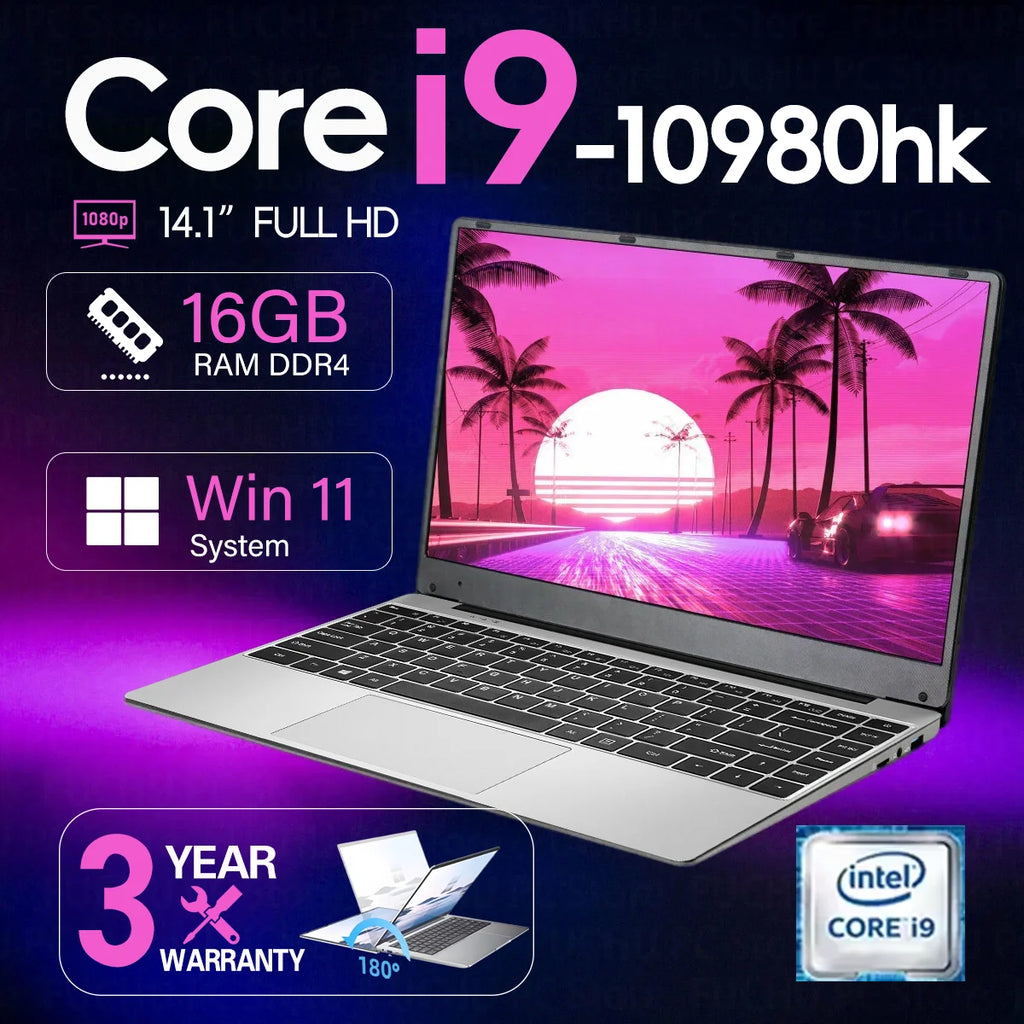 Portátil Windows 11 Pro Intel Core i9 10980HK, 16GB RAM, 1/2TB SSD, portátil para juegos, 1920*1080, computadora portátil, portátil de oficina.