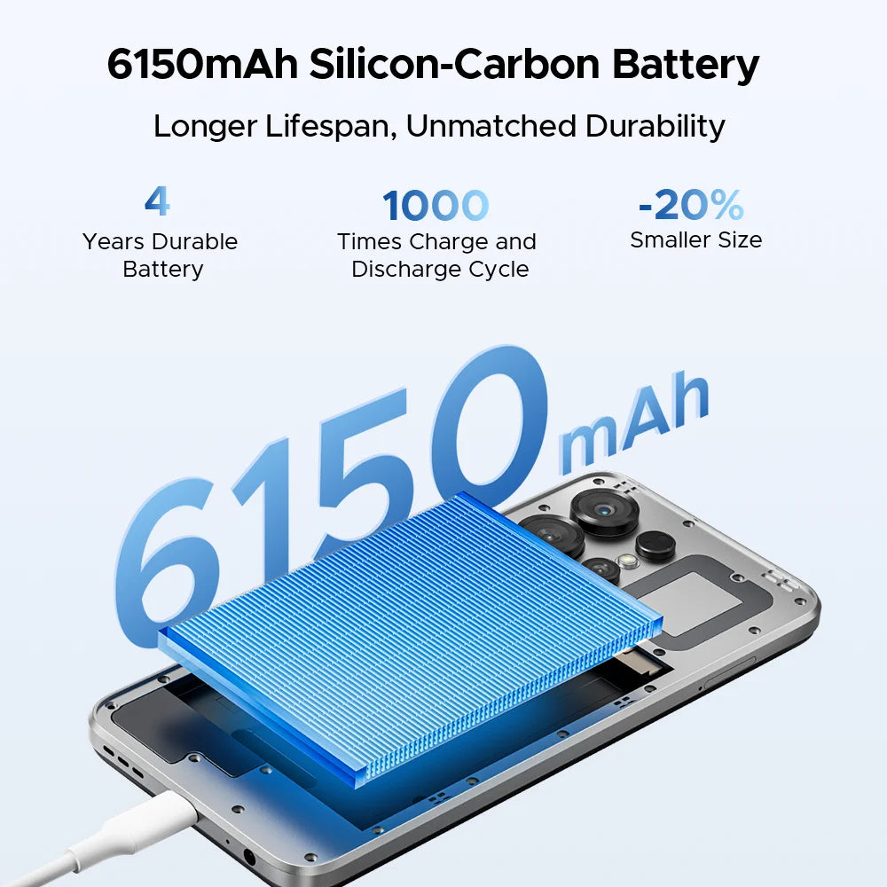Teléfono Móvil DOOGEE Note56 X PRO, Cuerpo Delgado de 8.45mm, Batería de 6150mAh, Asistente de IA Gemini, Widevine L1, Android 16, Smartphone con NFC