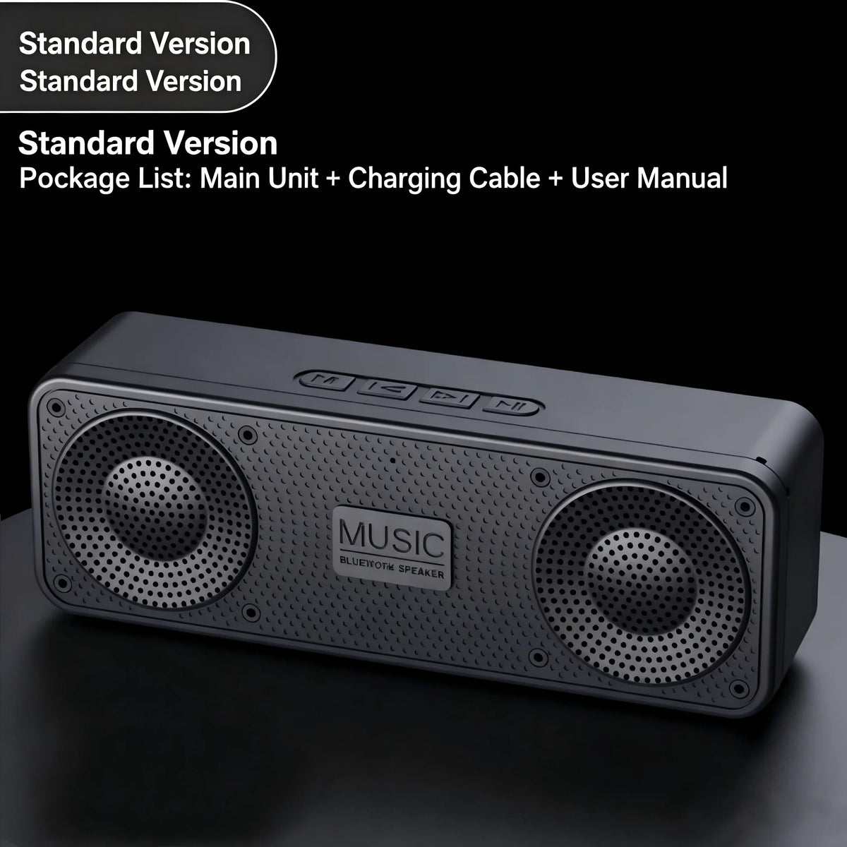 Altavoz Bluetooth S18 con Subwoofer, Radio FM, Batería de 20 Horas, Resistente al Agua, Estéreo para Teléfono/PC, para Exteriores