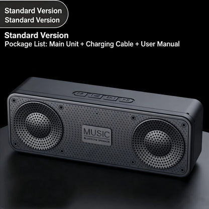 Altavoz Bluetooth S18 con Subwoofer, Radio FM, Batería de 20 Horas, Resistente al Agua, Estéreo para Teléfono/PC, para Exteriores