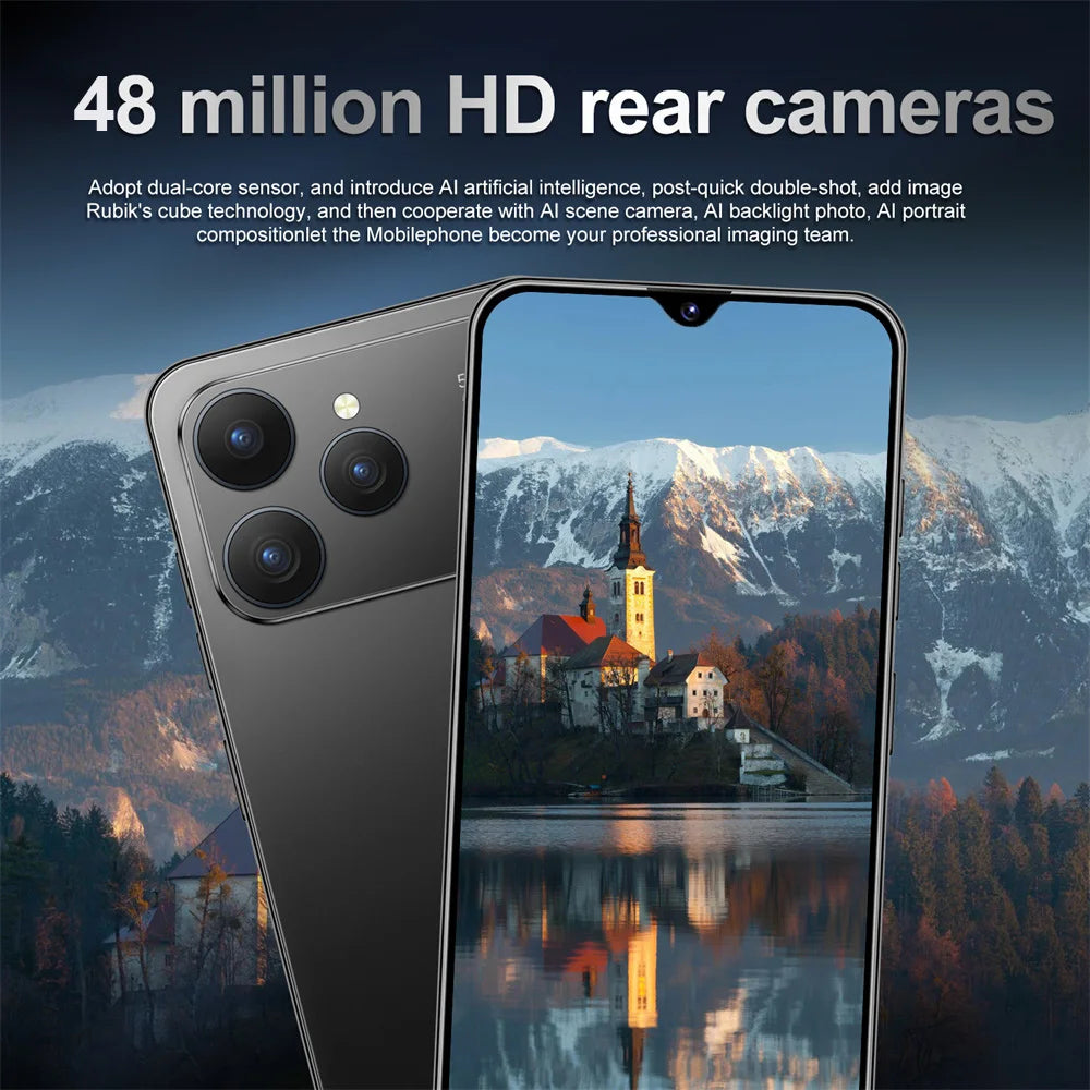 Nuevo Teléfono Inteligente i17 Pro Max Original 2026, Versión Global de 7.0 Pulgadas, 5G, Doble SIM, 6800mAh, Android 15