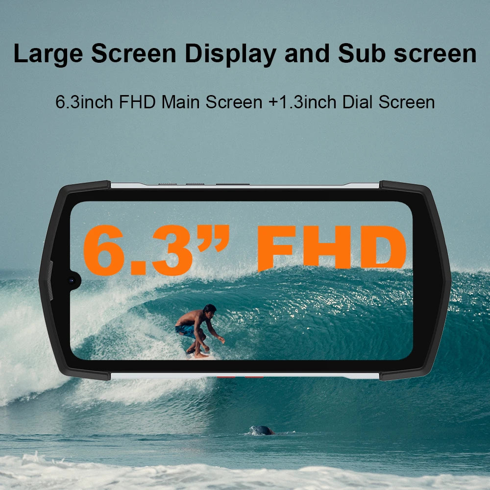 Unihertz Tick Tock Smartphone resistente 5G 128/256GB teléfono móvil 6000mAh Android teléfono de 6,5 pulgadas con pantalla Dual cámara de 48MP IP68