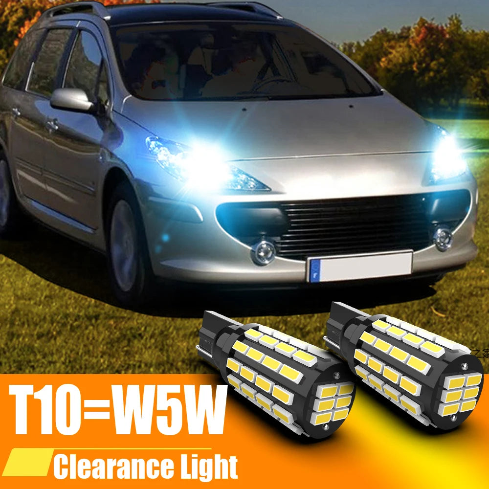 2x luz LED de liquidación W5W T10 para Peugeot 1007 107 206 207 306 307 CC SW 4007 4008 407 508 607 807 Bipper Tepee Expert Partner